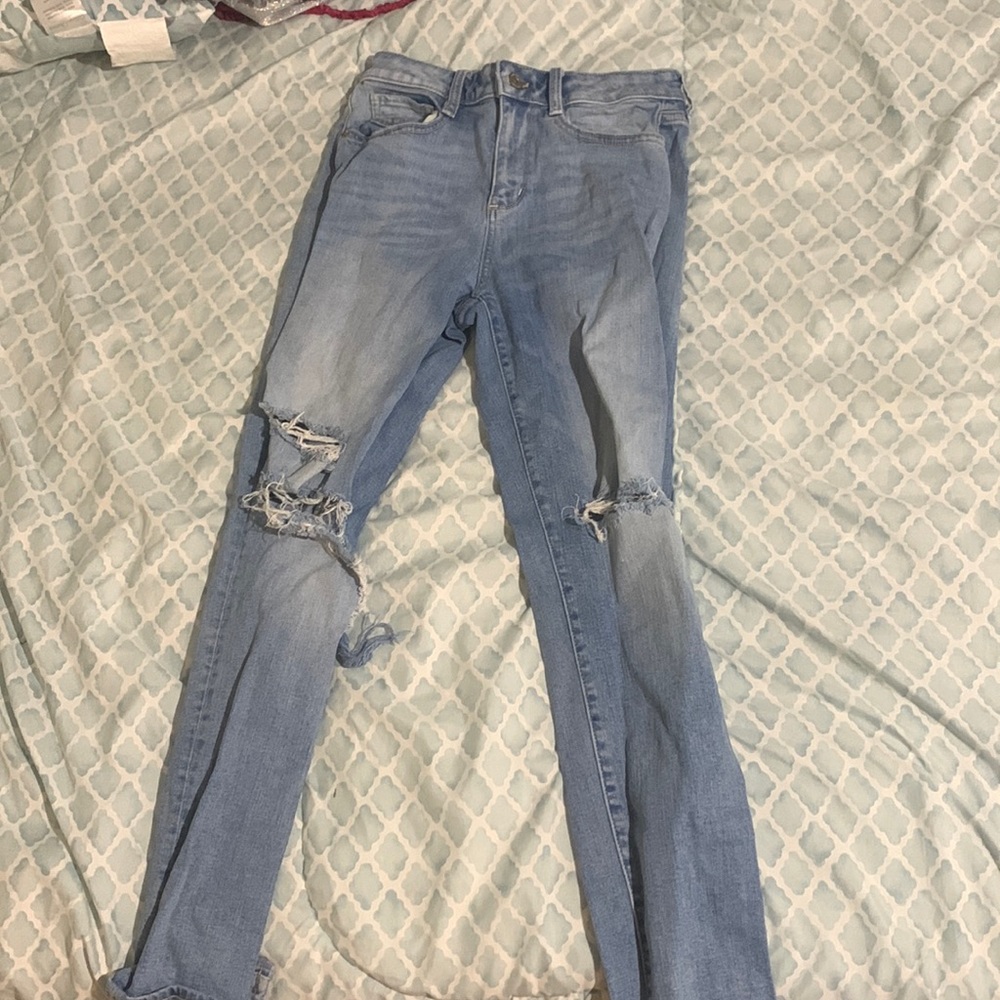 Ripped denim jeans